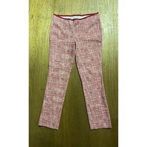 Mercer & Madison Women's Red White Pull On Pants Trousers Side Zip US 6